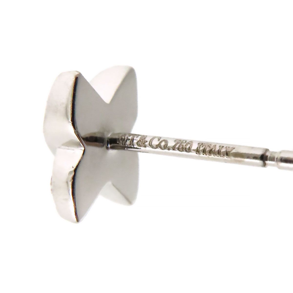 ティファニー シグネチャー クロス ピアス ミニ 片耳用 750 (K18WG