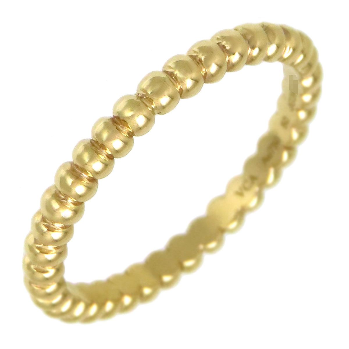 ヴァンクリーフ＆アーペル ペルレ ゴールドパール リング スモールモデル 50 Au 750 K 18 YG レディース Van Cleef Arpels ジュエリー