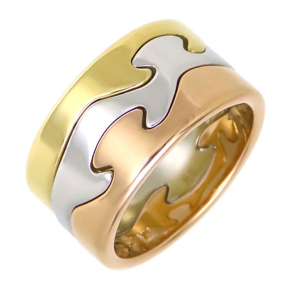 ジョージジェンセン フュージョン 3連リング 53 750 K 18 YG WG PG ユニセックス Georg Jensen ジュエリー