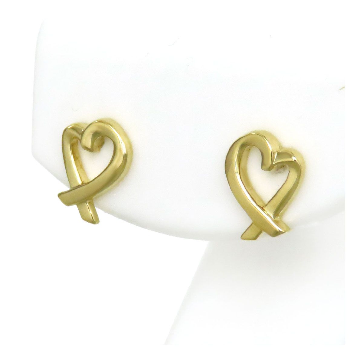 ティファニー ラビングハート ピアス 750 (K18YG) レディース