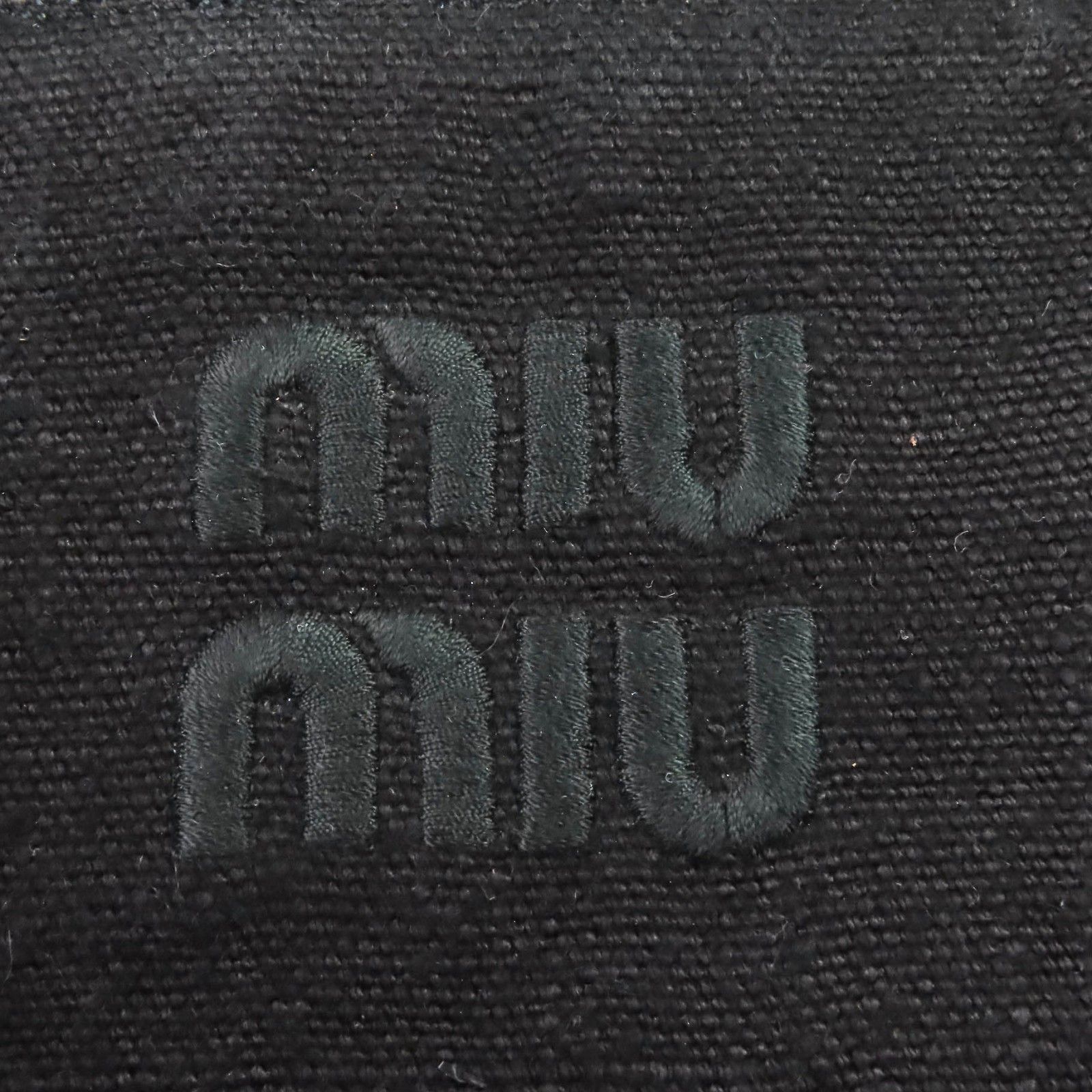 極美品△MIUMIU ミュウミュウ 5BG230 ラフィア ロゴ クロシェ トート