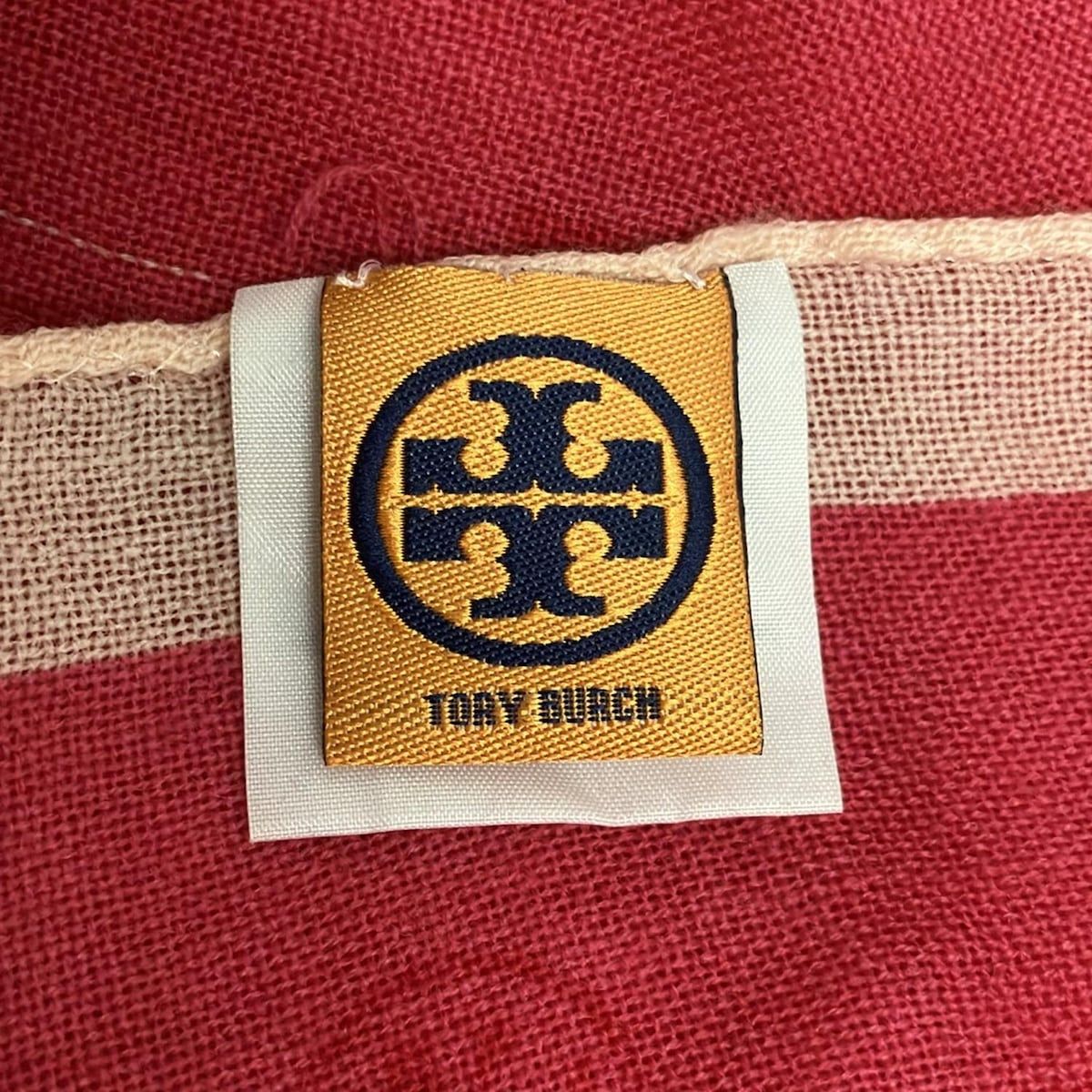 TORY BURCH トリーバーチ ストール ショール - ピンク×レッド×ピンクベージュ ウール