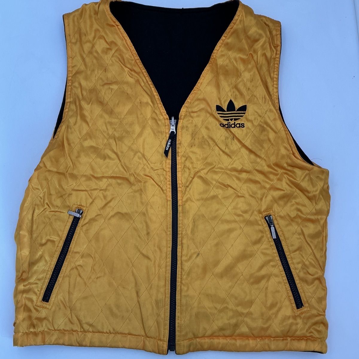 adidas Originals リバーシブルベスト M〜Lトレフォイルロゴ 中綿 