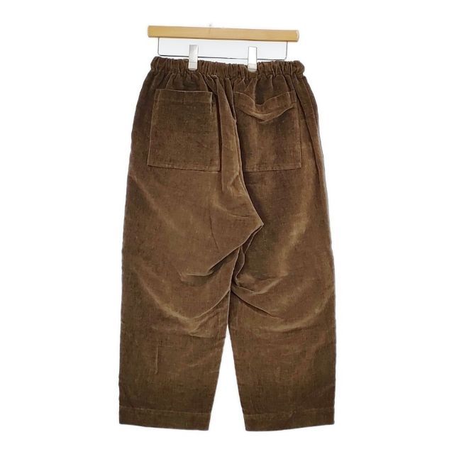 Toujours ベルベット コットンリネン ベロア イージー パンツ ブラウン レディース トゥジュー 5-1225 T∞