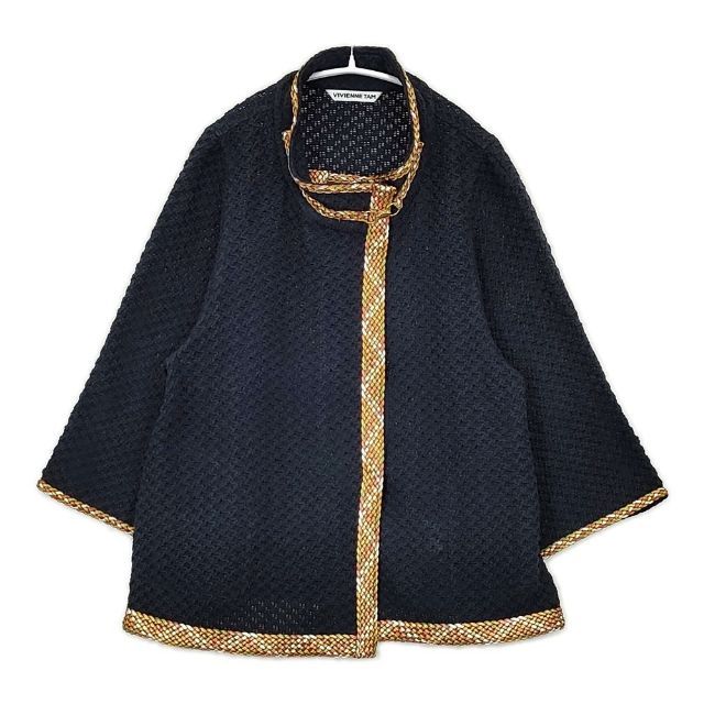 VIVIENNE TAM 016-150216 比翼ボタン コットンニット ジャケット