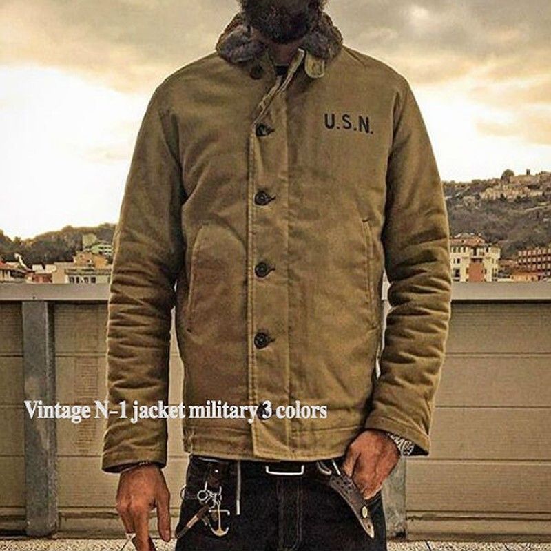 上ボア 復刻 第３世代タイプ ARMY 40’s USN N-1デッキジャケット ミリタリー S〜2 XL ヴィンテージ 大きいサイズ MA-1 M 65 359