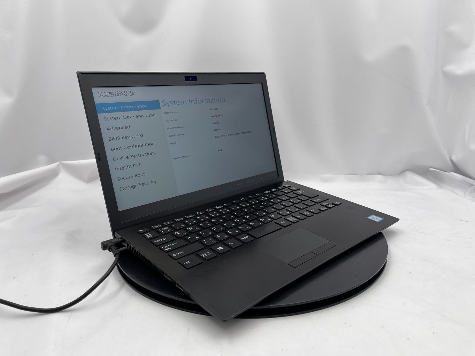 FAN不良あり VAIO VJS 132 Core i 7 8250 U 8 GB ｽﾄﾚｰｼﾞ無 14インチ OS無し ノートパソコン RM 1088