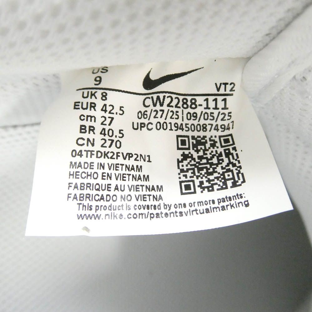  NIKE ナイキ CW 2288-111 Air Force 1 Low 07 Triple White フェイクバスターズ鑑定済 エアフォース1 トリプルホワイト ローカット スニーカー ホワイト系 27 cm ♥ スニーカー 靴