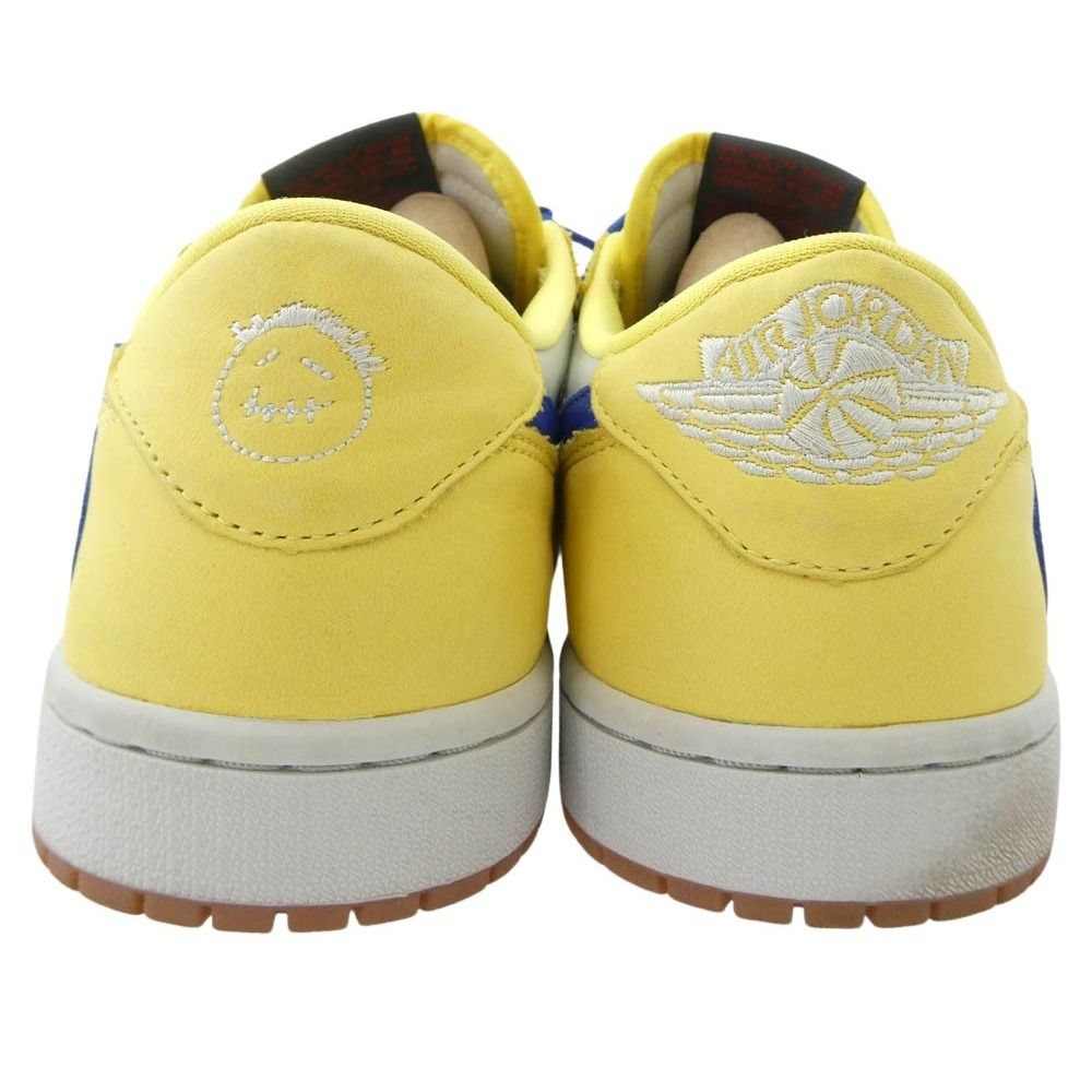  NIKE ナイキ DZ 4137-700 フェイクバスターズ鑑定済 × Travis Scott トラヴィススコット Air Jordan 1 Retro Low OG Canary エアジョーダン1 レトロ カナリー ローカットスニーカー イエロー系 スニーカー 靴