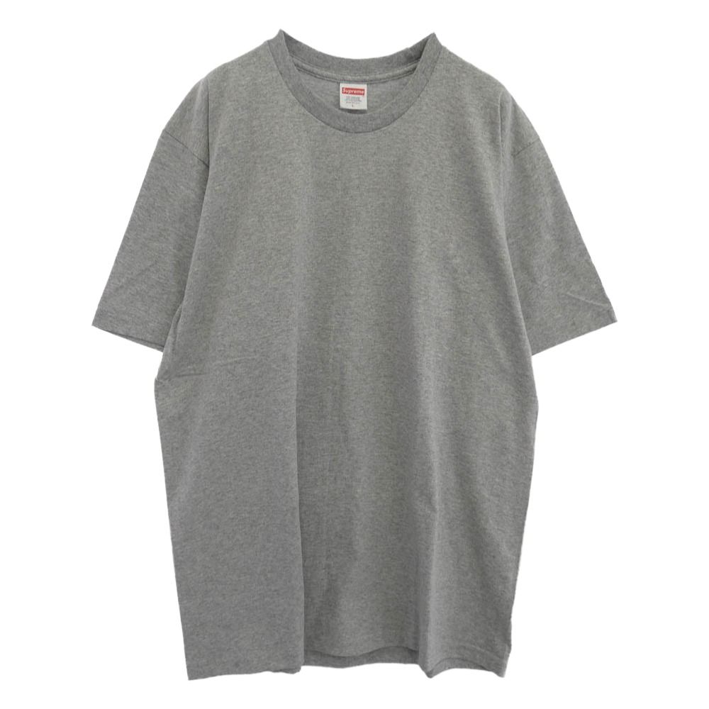 Supreme シュプリーム 24 SS BACKWARDS TEE バックワーズ バックロゴプリント Tシャツ 半袖カットソー グレー系 L ♥