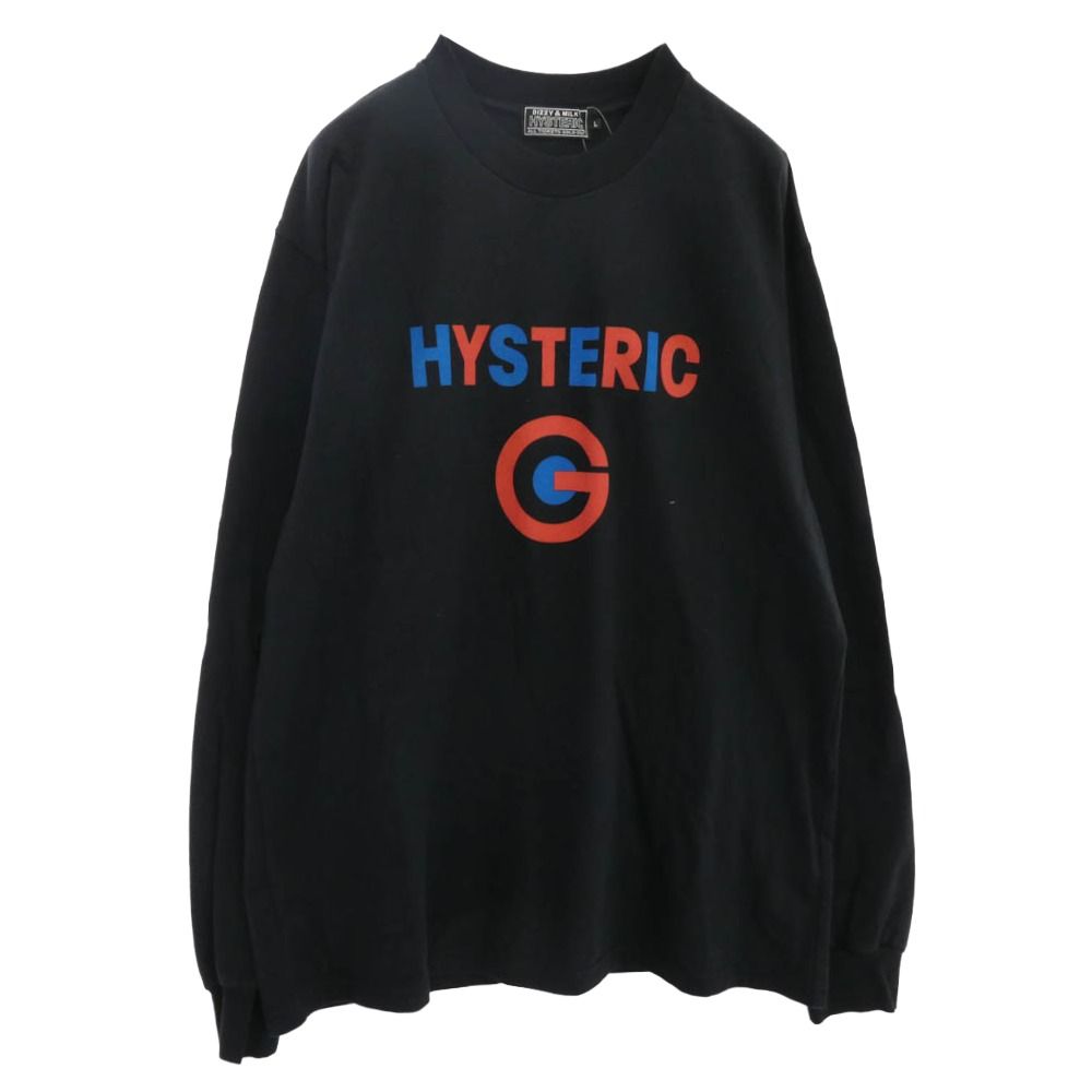 GLAMOUR ヒステリックグラマー 25 AW HYSTERIC G モック ネック 長袖 Tシャツ ブラック系 L