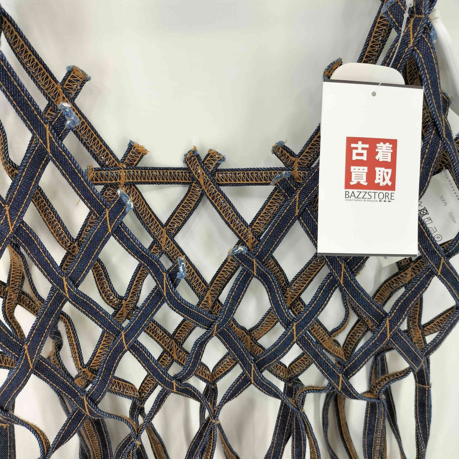 レディース チカキサダ Chika Kisada DENIM MACRAME TOP キャソール 