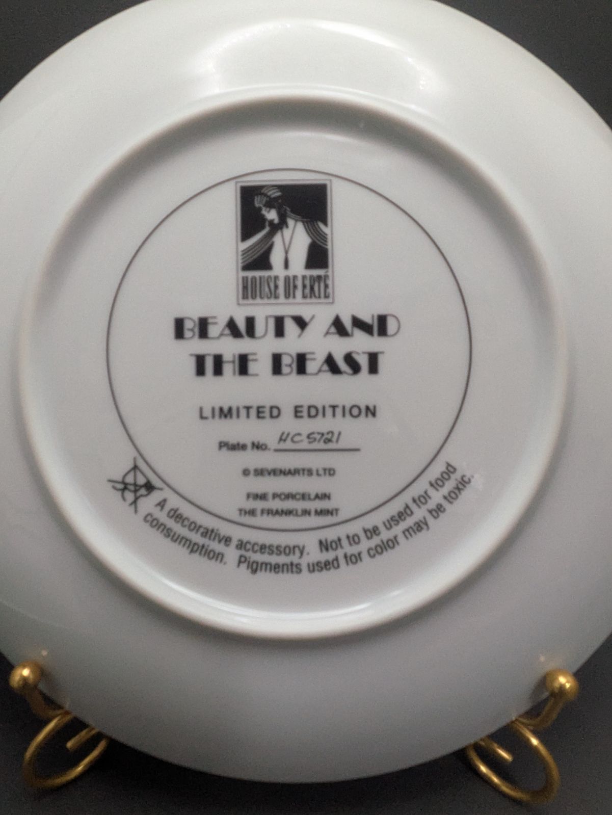 Erté エルテ 美女と野獣 プレート フランクリンミント 限定品