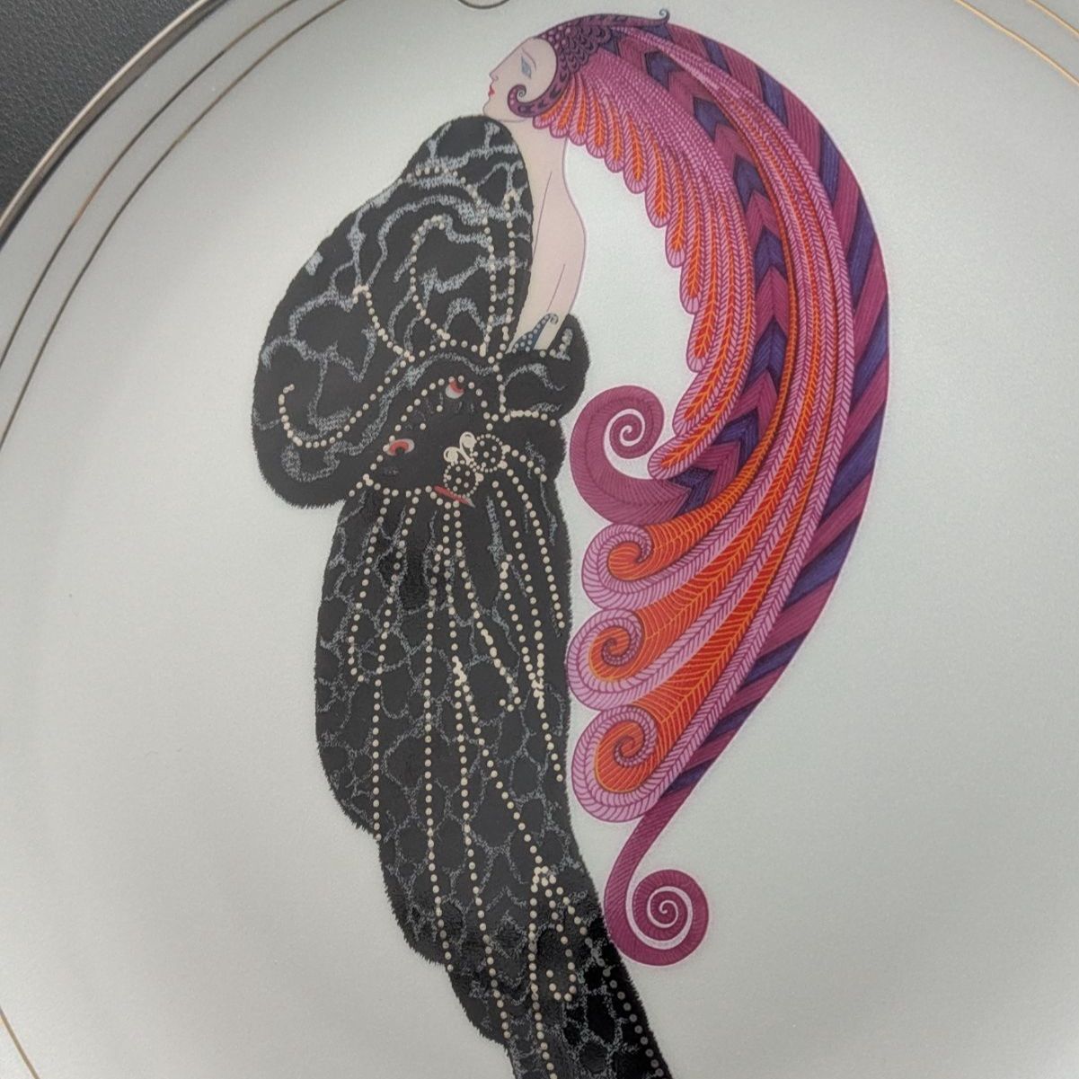 Erté エルテ 美女と野獣 プレート フランクリンミント 限定品 アールデコ Erté エルテ 美女と野獣 プレート フランクリンミント 限定品