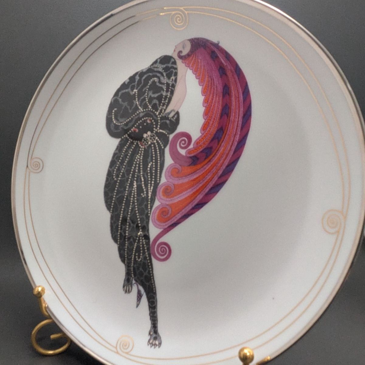 Erté エルテ 美女と野獣 プレート フランクリンミント 限定品
