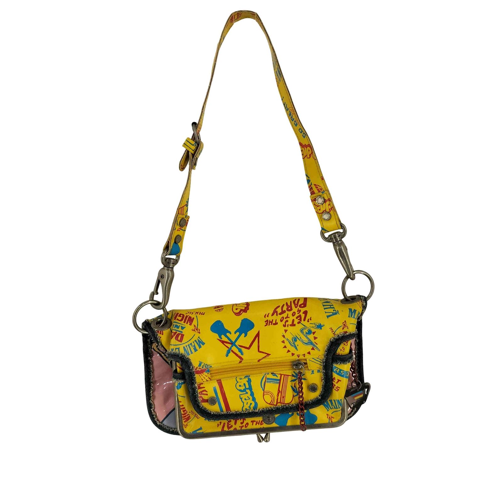 ディーゼル DIESEL 90-2000s Y2K 総柄 リバースブルショルダーバッグ