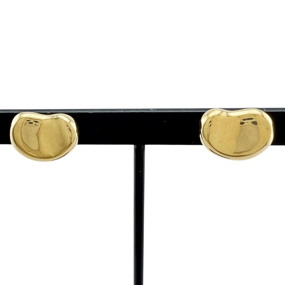 ティファニー ビーン ピアス 18金 K18イエローゴールド レディース