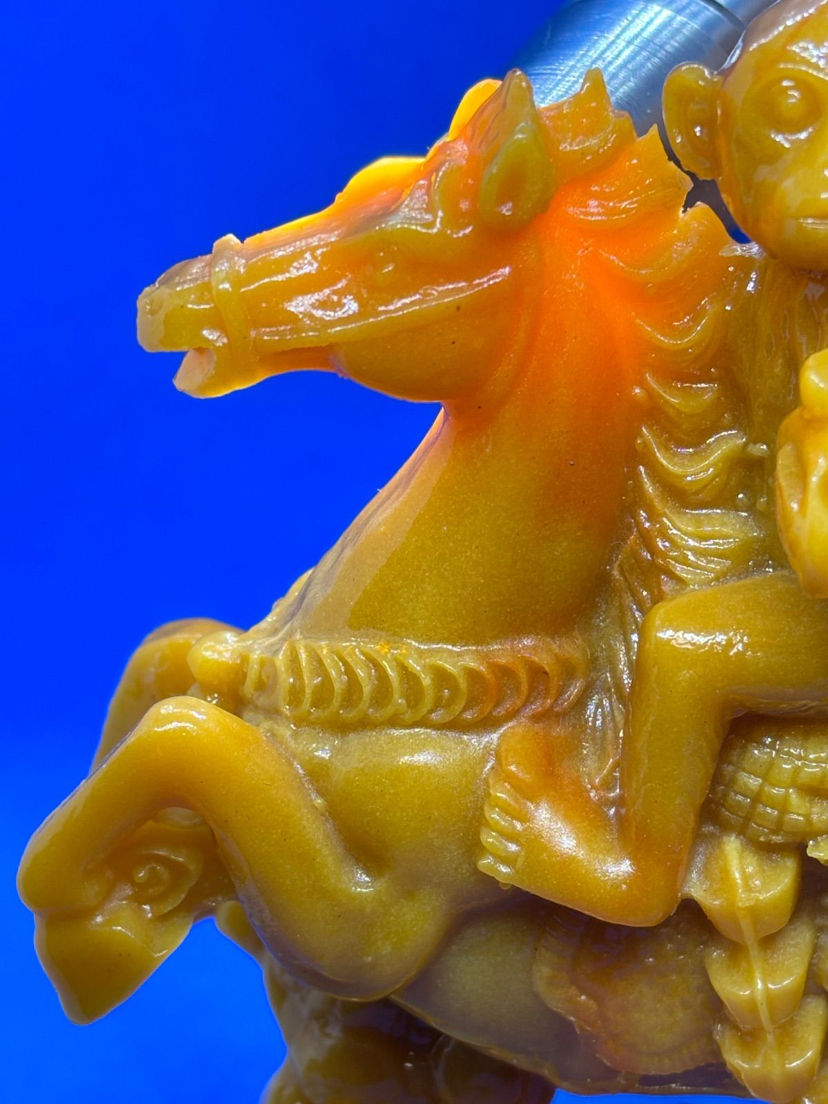 極美品 寿山石「馬上封侯」精雕置物 約14×10×5cm 350g 5899 - メルカリ