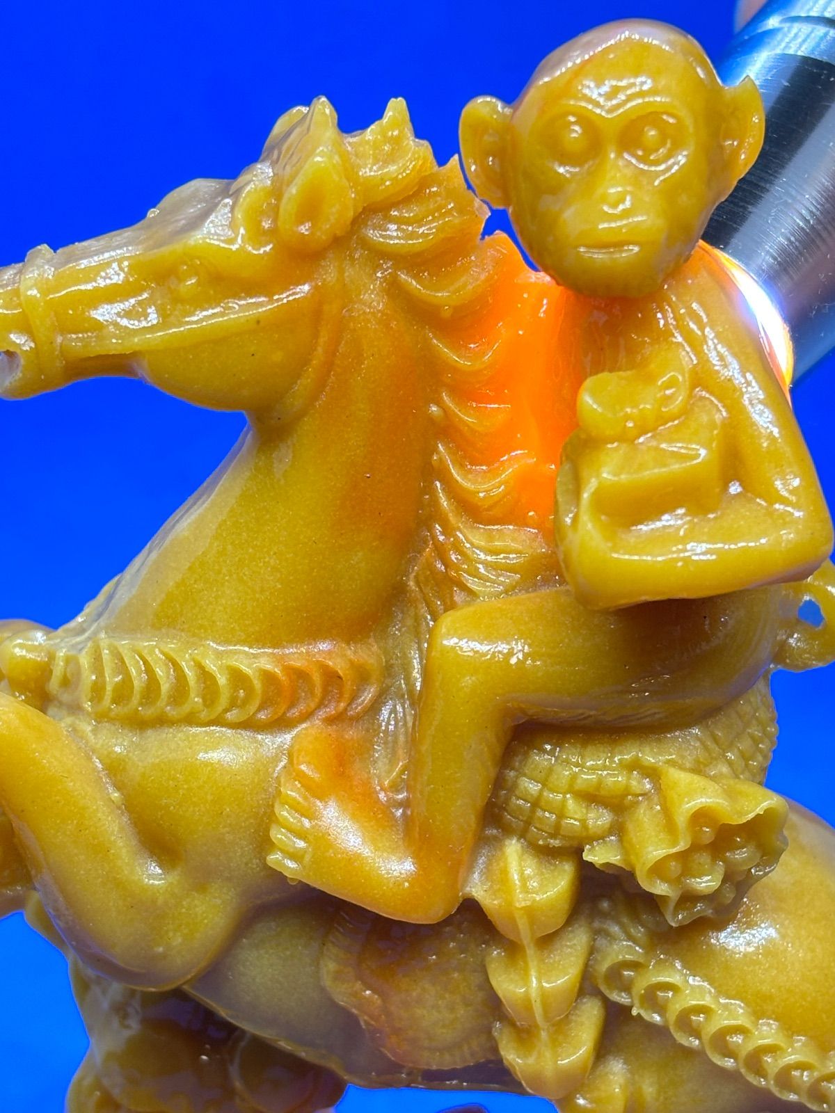 極美品 寿山石「馬上封侯」精雕置物 約14×10×5cm 350g 5899 - メルカリ