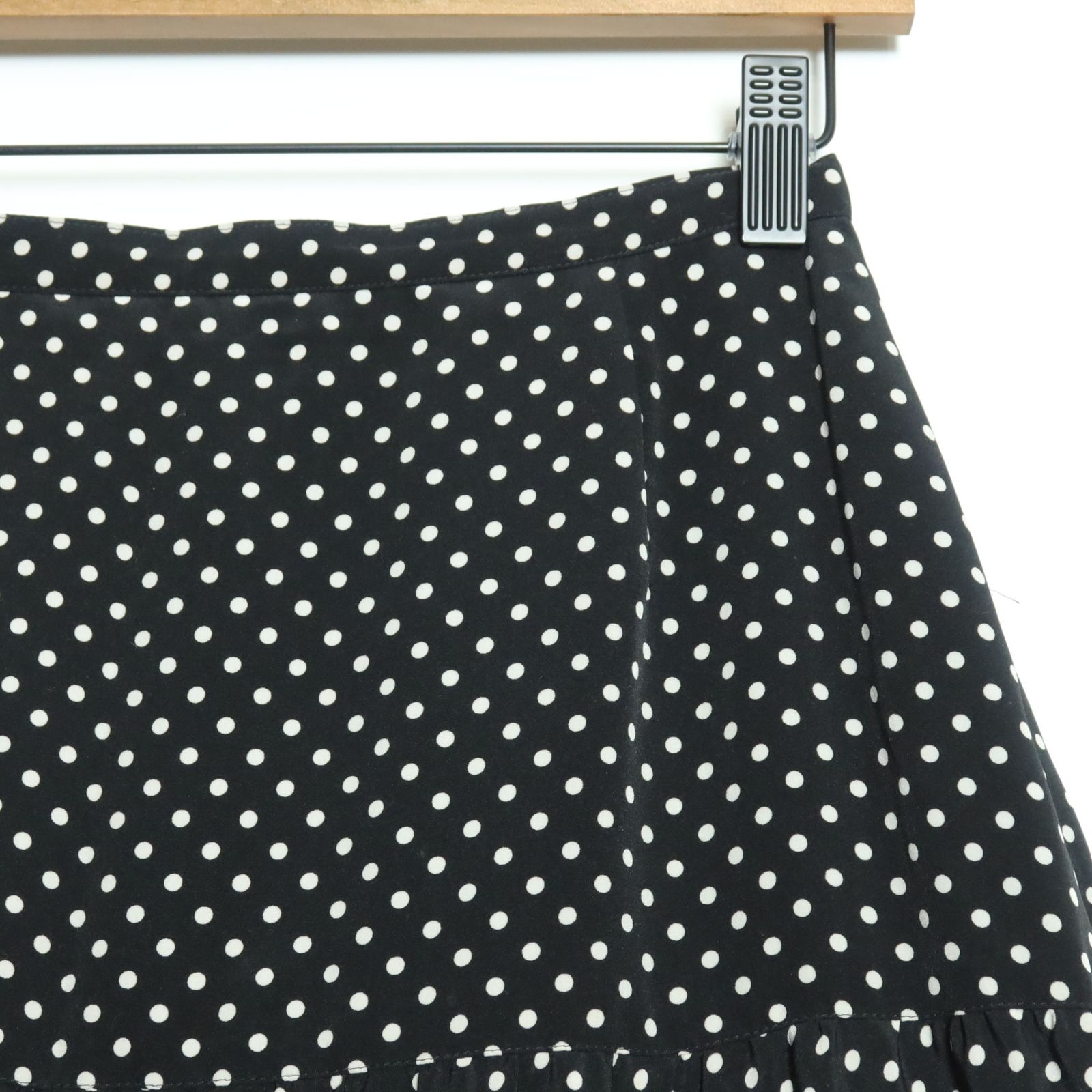 ピンクハウス☆ドットpt♪ティアードスカート 黒系 マーメイド風  