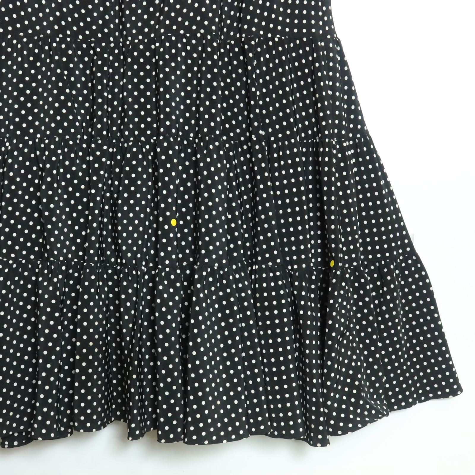 ピンクハウス☆ドットpt♪ティアードスカート 黒系 マーメイド風  