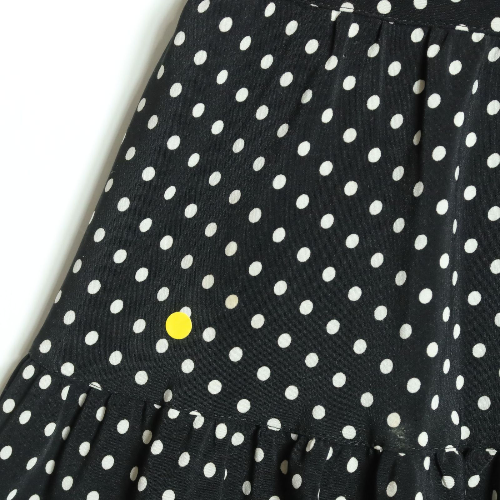 ピンクハウス☆ドットpt♪ティアードスカート 黒系 マーメイド風  