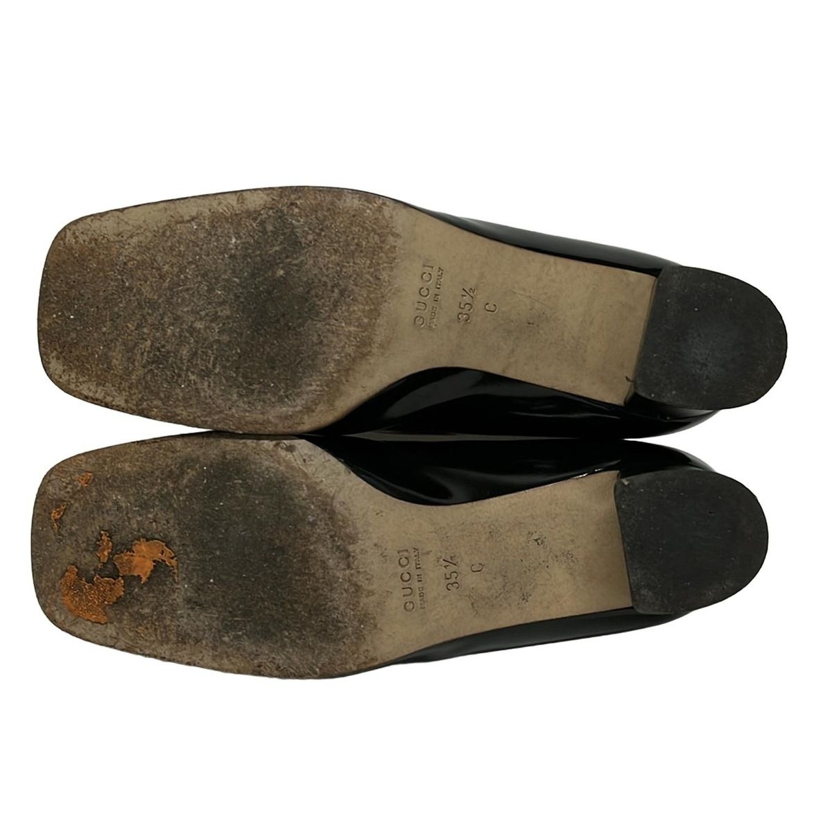 GUCCI(グッチ) パンプス 35 1/2C レディース ホースビット 黒 レザー