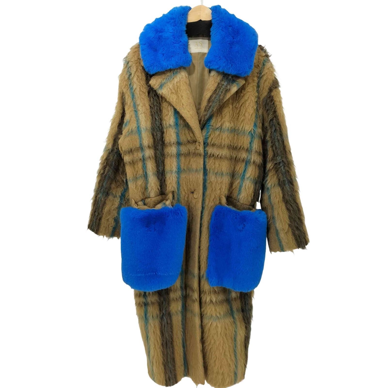 アズノゥアズ AS KNOW olaca オオラカ シャギーチェックCO レディース 表記無