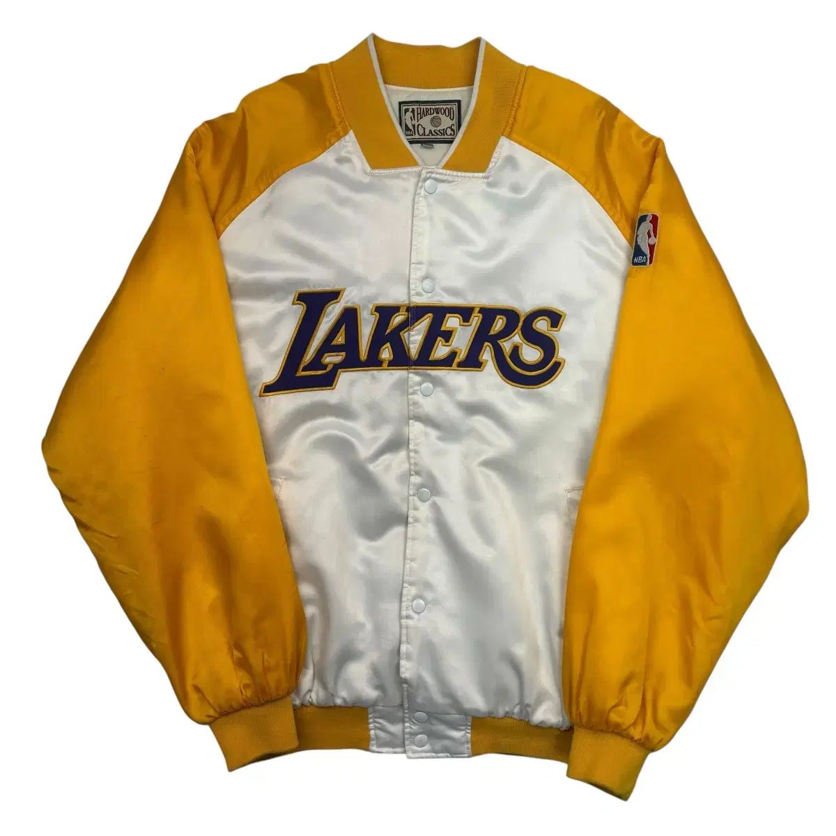 NBA HARD WOOD CLASSIC LA Lakers バイカラー スタジャン ジャケット 2 XL