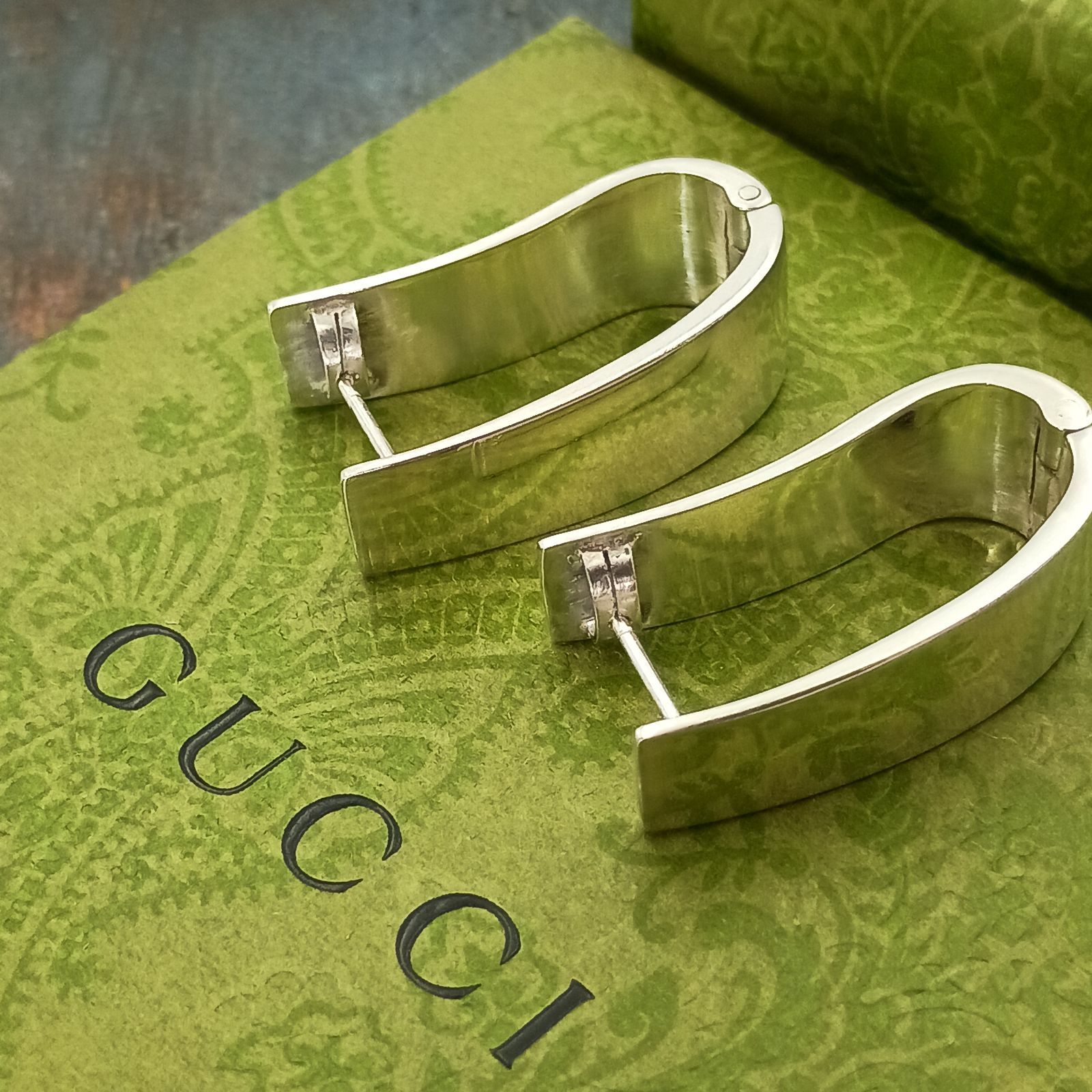 オールドグッチ ピアス GUCCI - 希少 オールドグッチ GUCCI スクエア