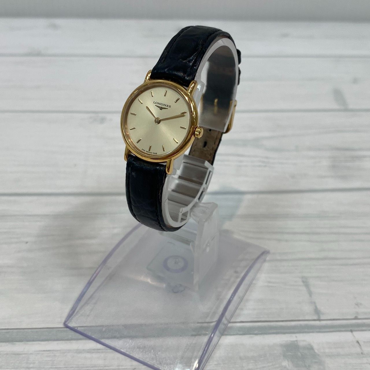 塩】LONGINES ロンジン L4.120.2 ラウンド ゴールド クオーツ 腕時計