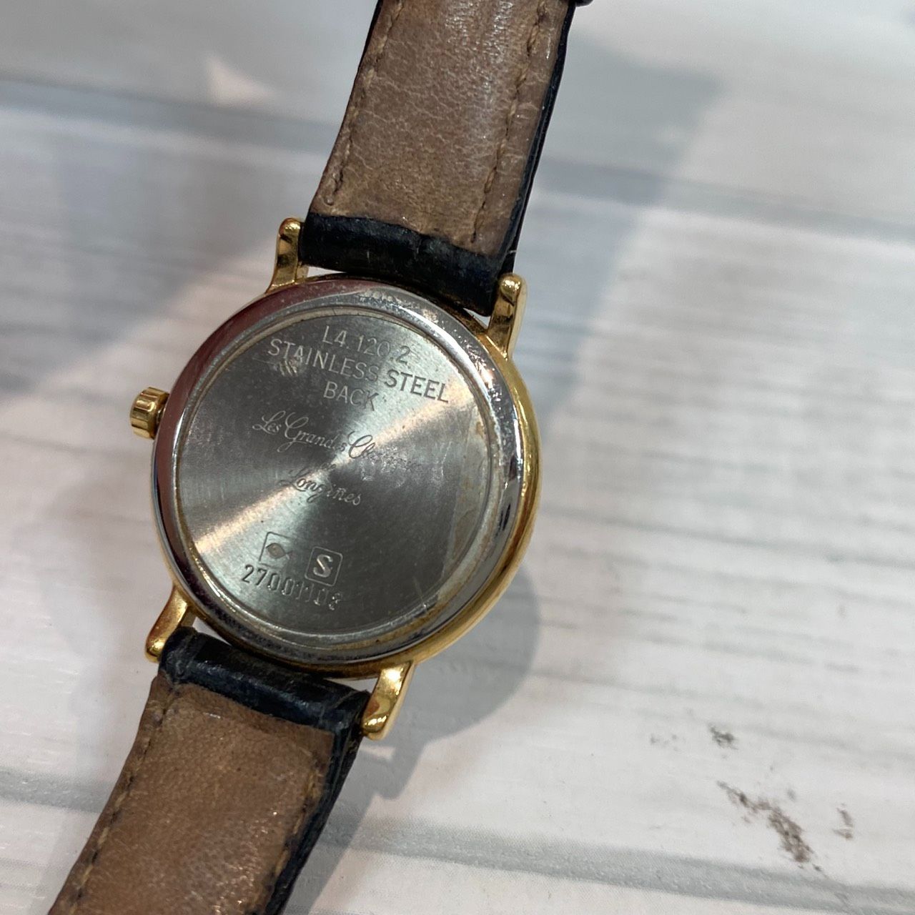 塩】LONGINES ロンジン L4.120.2 ラウンド ゴールド クオーツ 腕時計