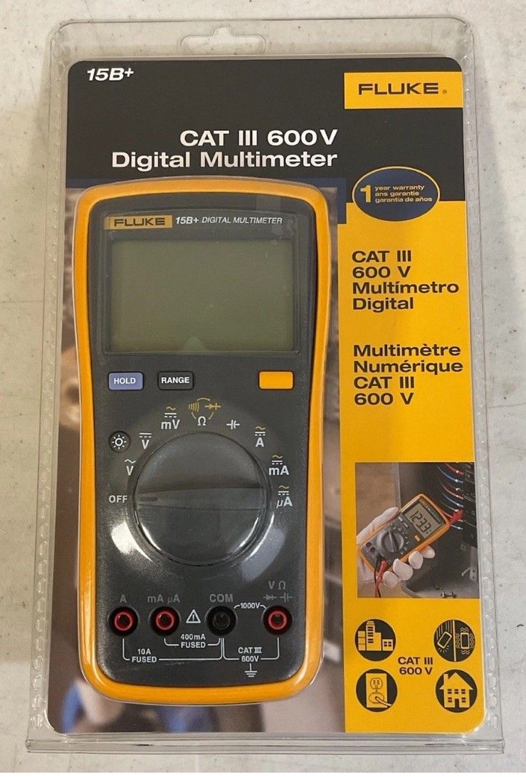 Fluke 15 B CAT III 600 V デジタルマルチメーター 8589