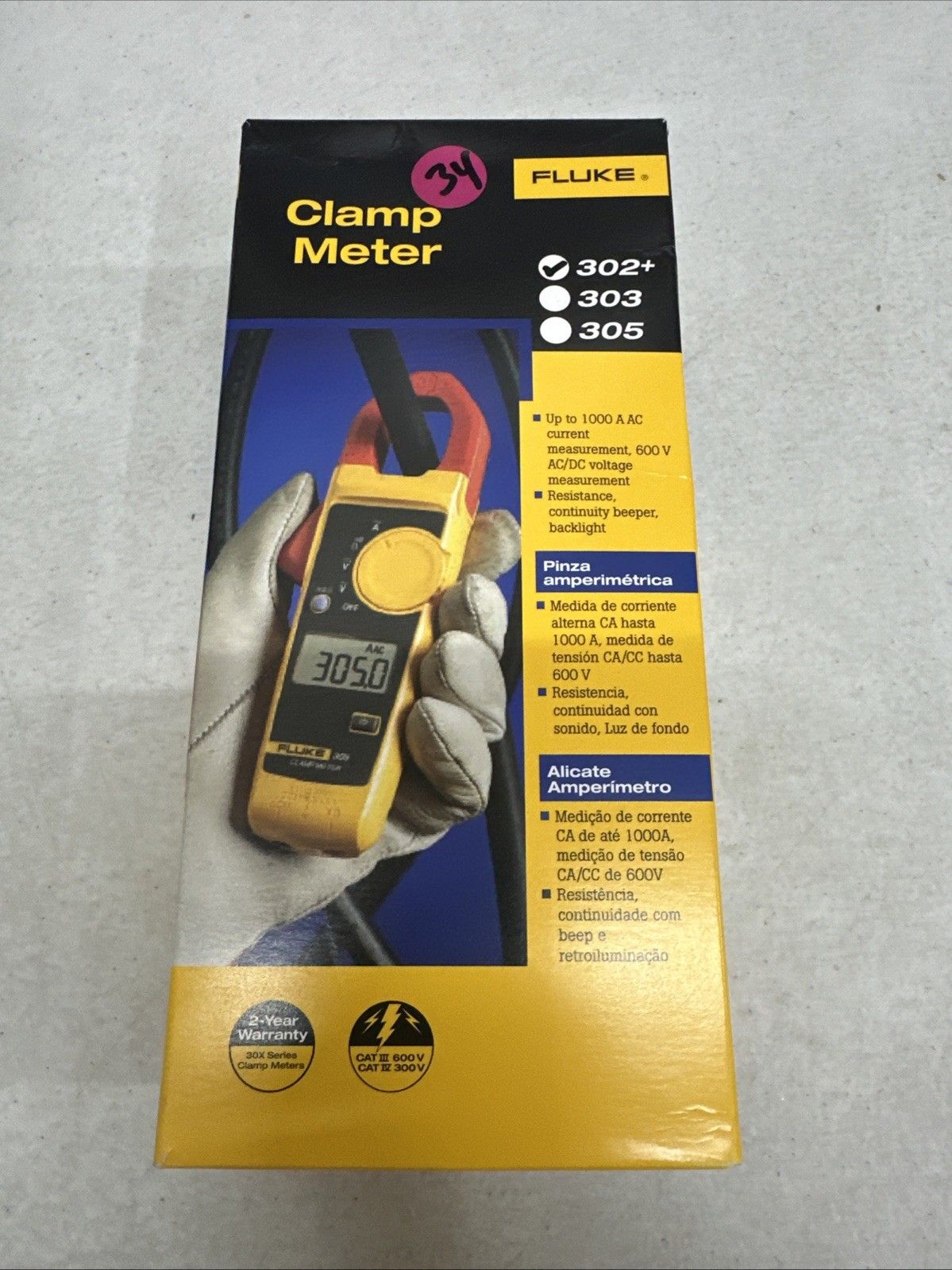 FLUKE 302 クランプ メーター AC 400 A デジタル マルチメーター er