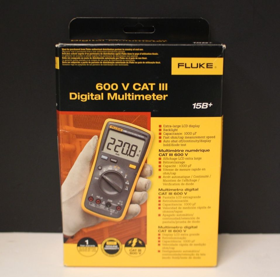 RI 1 Fluke 15 B 600 V CAT III デジタルマルチメーター 開封済み その他 計測 検査 DIY 工具