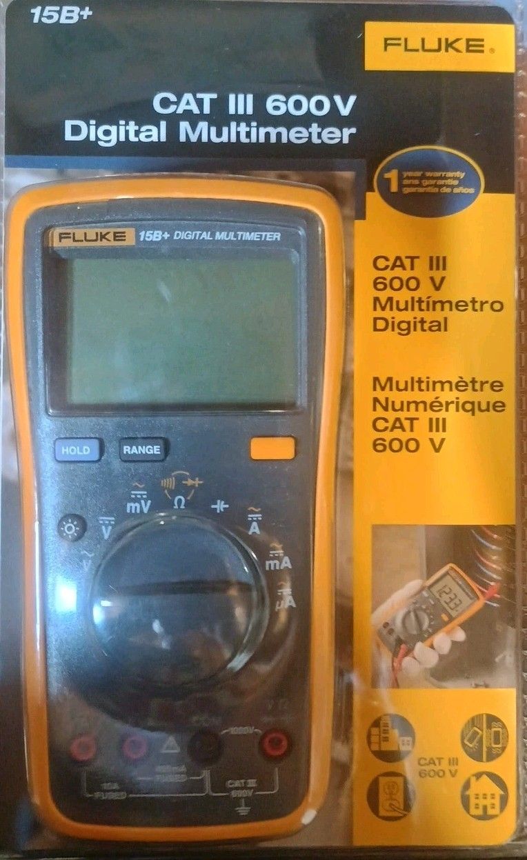 Fluke 15 b Cat III 600 V デジタルマルチメーター