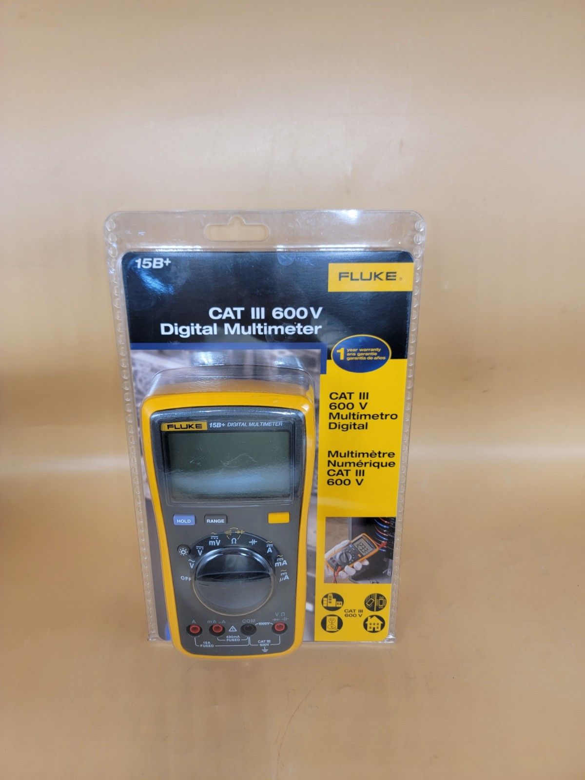 Fluke 15 B CAT III 600 V デジタルマルチメーター 1000 V|10 A