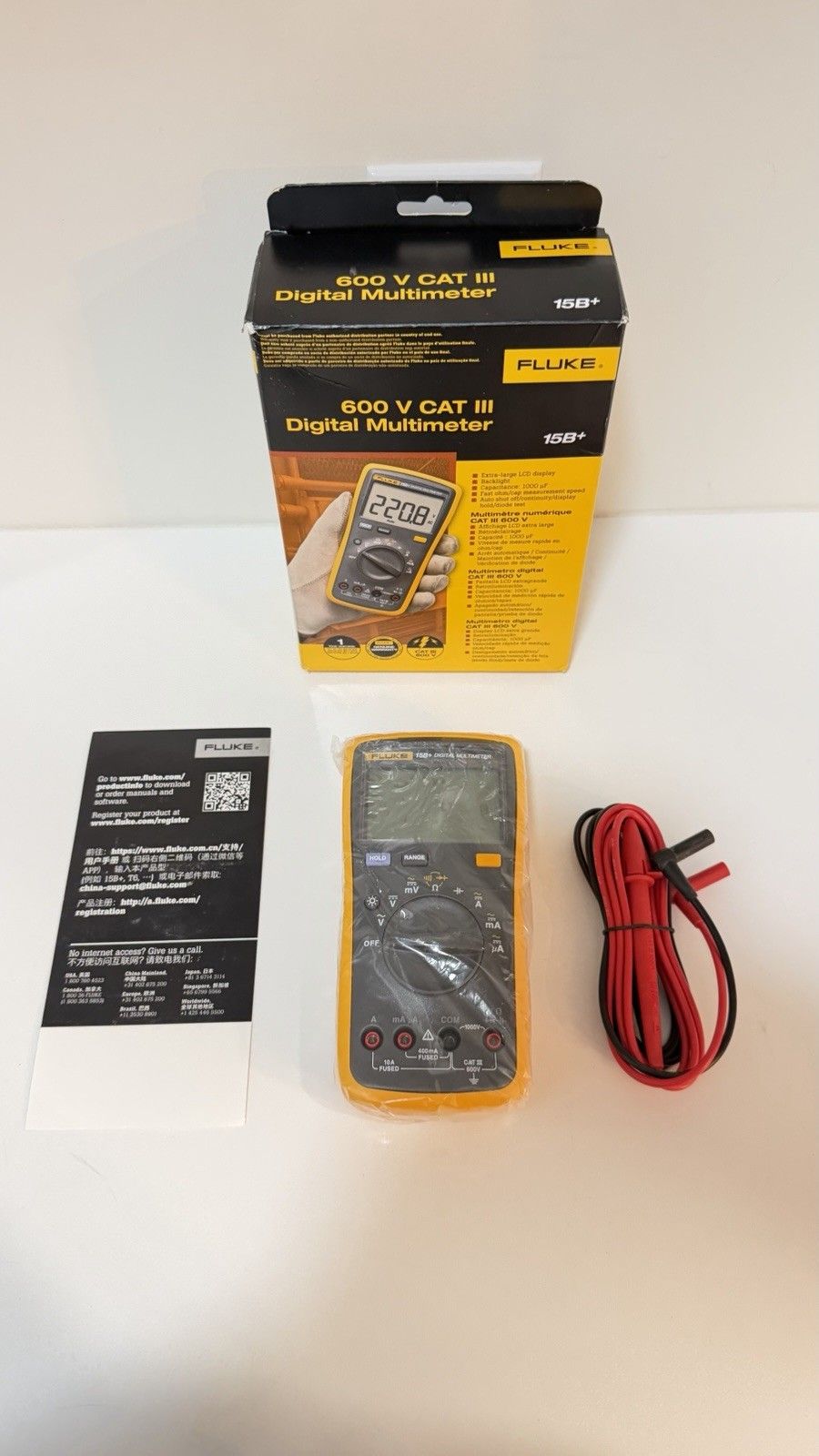 FLUKE 15 B CAT III 600 V デジタルマルチメーター 出荷