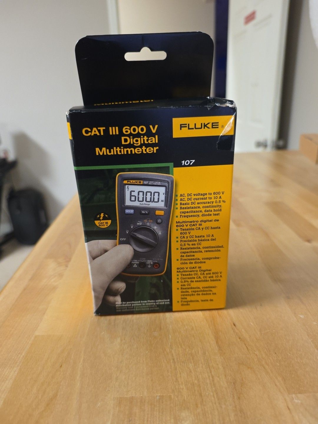 Fluke 107 ESP AC DC電流ハンドヘルドデジタルマルチメーター - グレー C 9