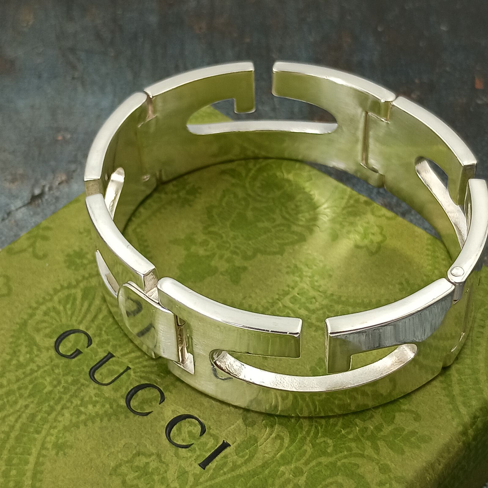 【アーカイブ】GUCCI Gモチーフ カットアウト ブレスレット トムフォード期 GUCCI グッチ Gモチーフ カットアウト ブレスレット メンズ トム