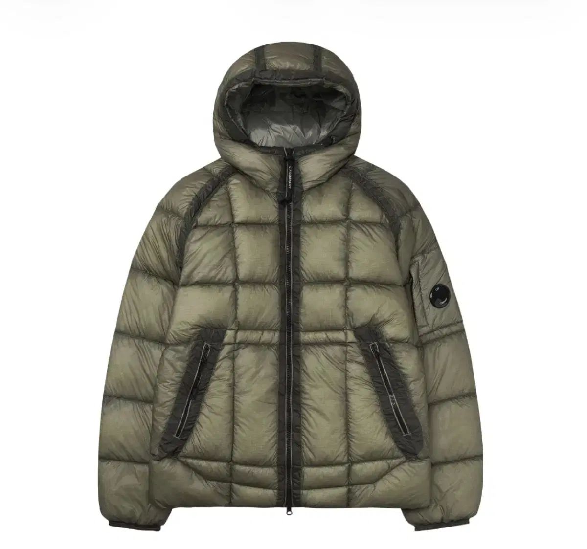 ほぼ C.P.カンパニー DDシェル フーデッドダウンジャケット 펀가이 グレー