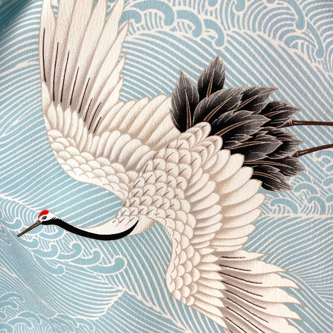  着物と帯 時流 L 25194 卒業式袴4点セット セット 鶴 総柄 袴 着物 浴衣