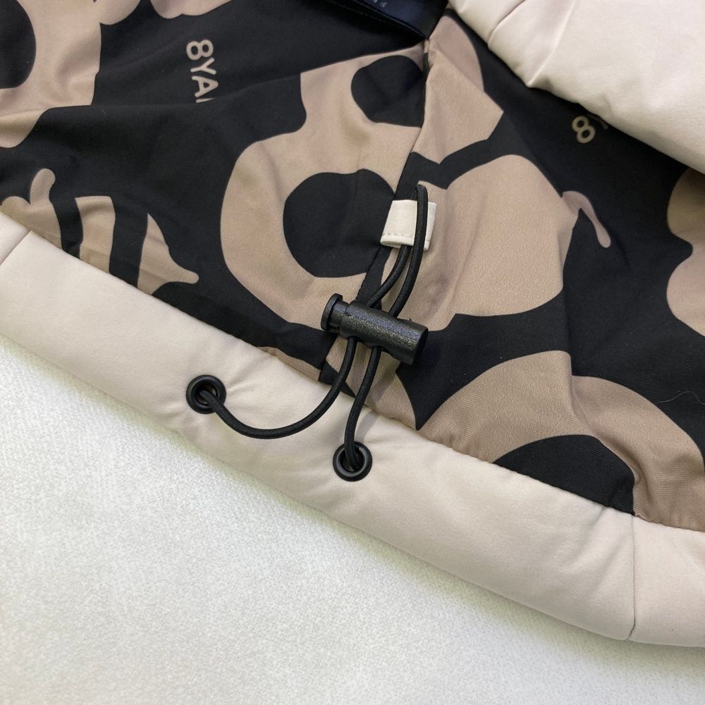 サイズ：L 8YARDS ハチヤーズ フード付き 中綿ベスト ベージュ系