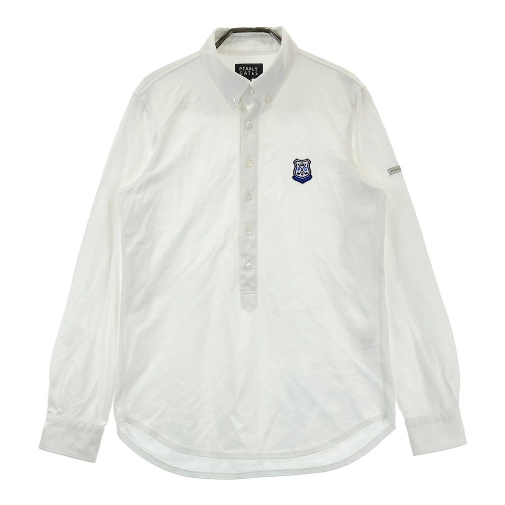 【新品、未使用】パーリーゲイツ　ポロシャツ　メンズ　サイズ：４（Ｍ）　ホワイト サイズ：4 PEARLY GATES パーリーゲイツ 長袖ポロシャツ ボタンダウン