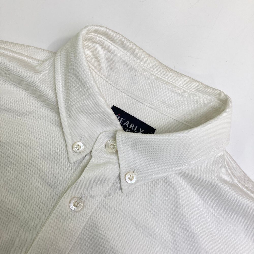 【新品、未使用】パーリーゲイツ　ポロシャツ　メンズ　サイズ：４（Ｍ）　ホワイト サイズ：4 PEARLY GATES パーリーゲイツ 長袖ポロシャツ ボタンダウン