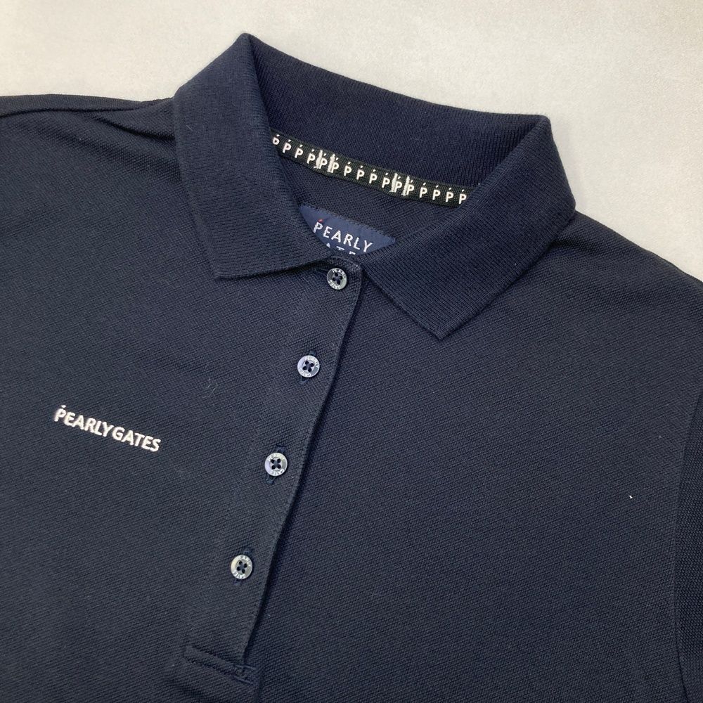 新品 パーリーゲイツ ワンピース ネイビー ０ サイズ：1 PEARLY GATES パーリーゲイツ 半袖ワンピース ネイビー系