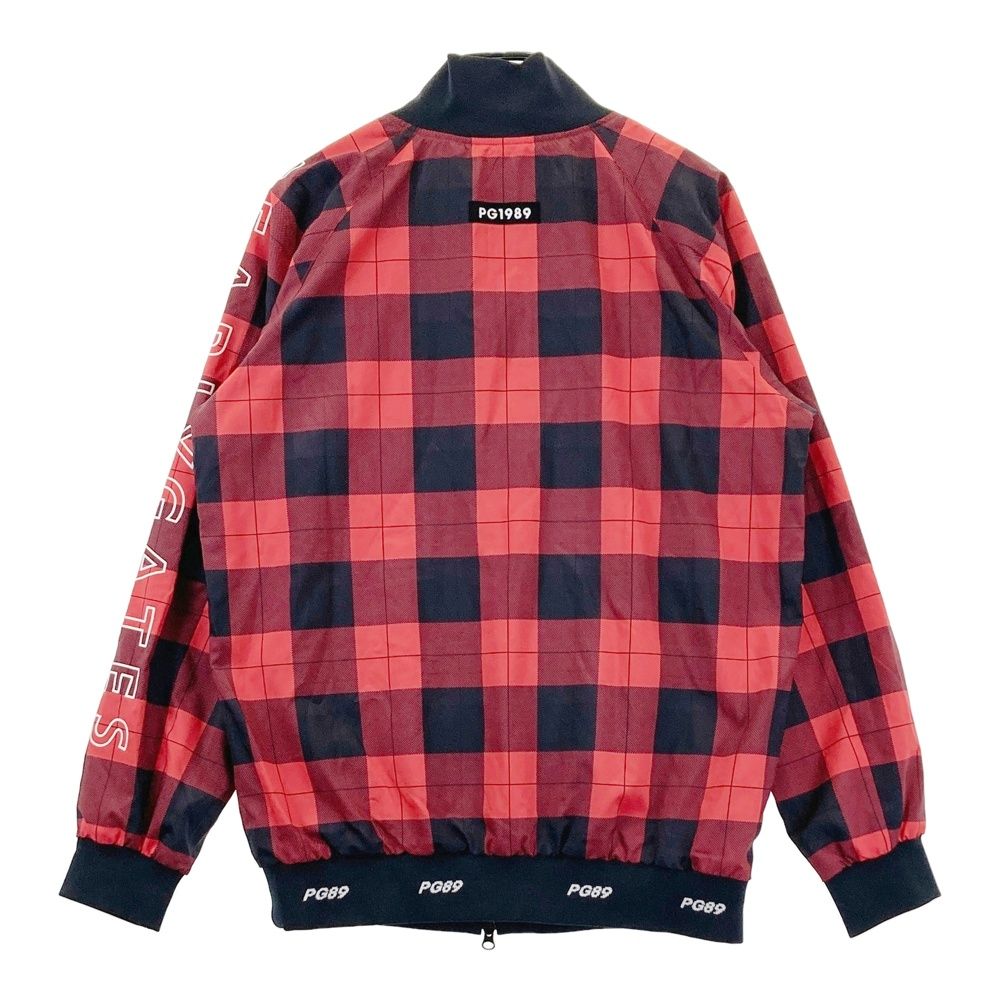 サイズ 5 PEARLY GATES パーリーゲイツ 蓄熱 ジップジャケット チェック柄 レッド系 ゴルフウェア メンズ ストスト