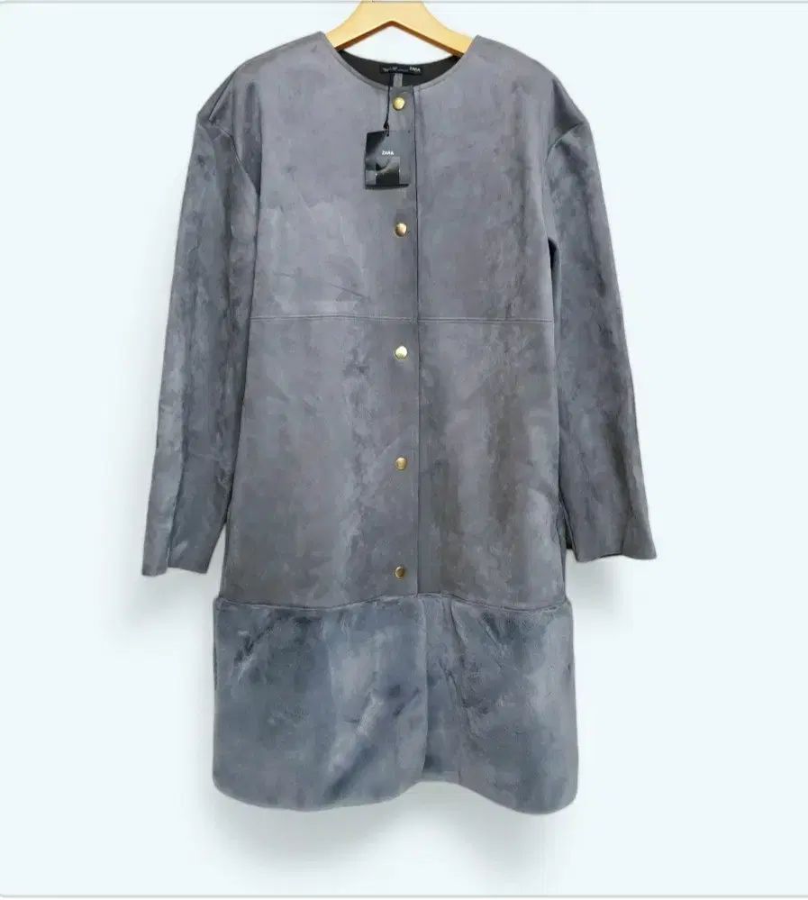 55 レディース ZARA ザラ スウェード ファー コート ジャケット ロングコート ハーフコート