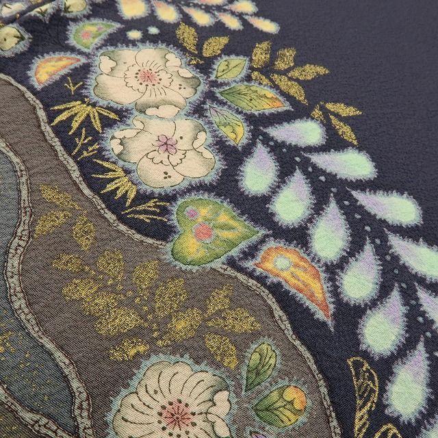 六花-RIKKA- 美品 正絹 やまと誂製 翠山工房 桐屋の辻が花❀淡い夢を