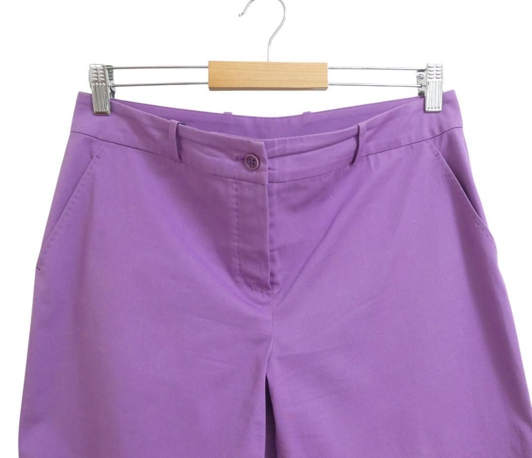 Loro Piana ロロピアーナ サイズ42 コットン ストレッチ ショートパンツ ハーフパンツ 紫 パープル レディース